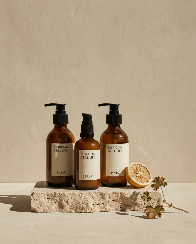 Meridian Still Life; a direction I rendered for real for Aesop